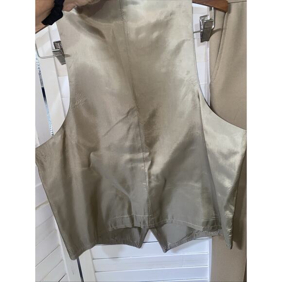 Vintage Sears The Men's Store Polyester 3 Piece Suit Khaki Tan Brown 39R - Picture 9 of 15